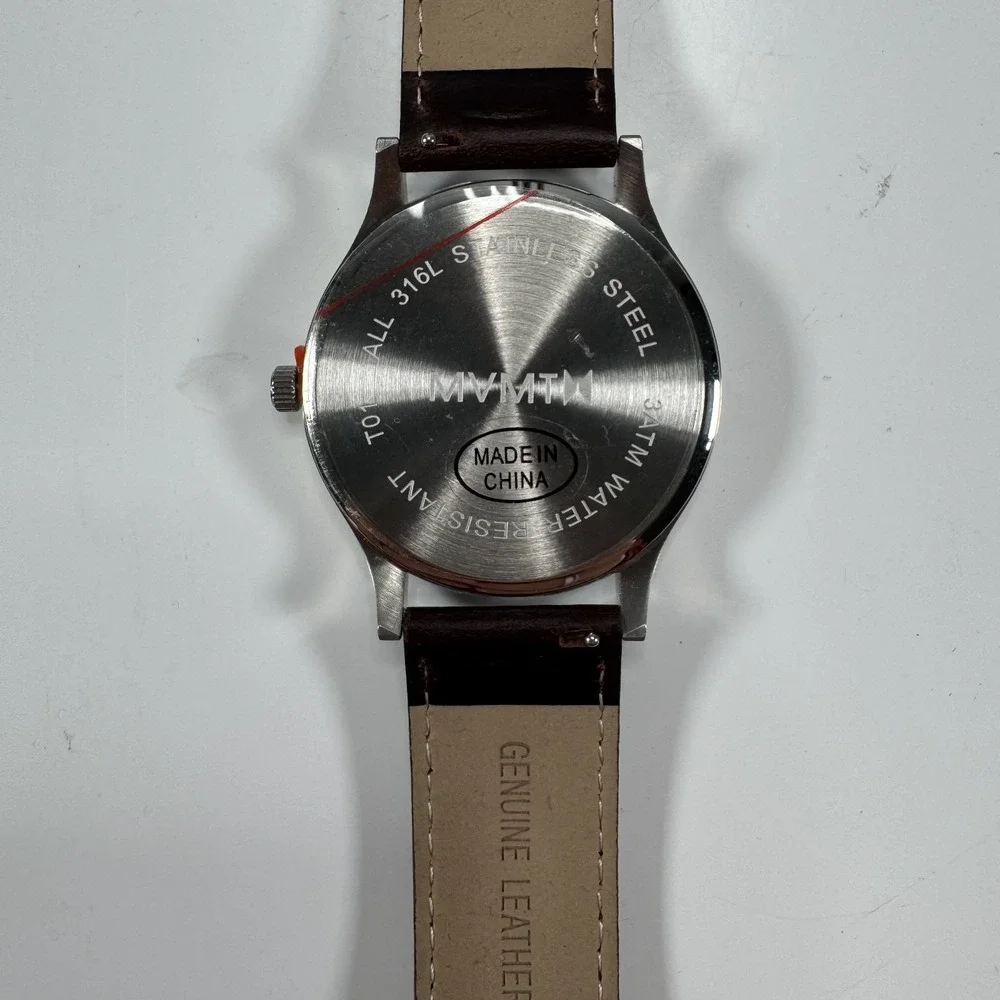 MVMT MT01-SBR Watch Quick Release‎ Brown Leather Straps 316L Stainless Steel